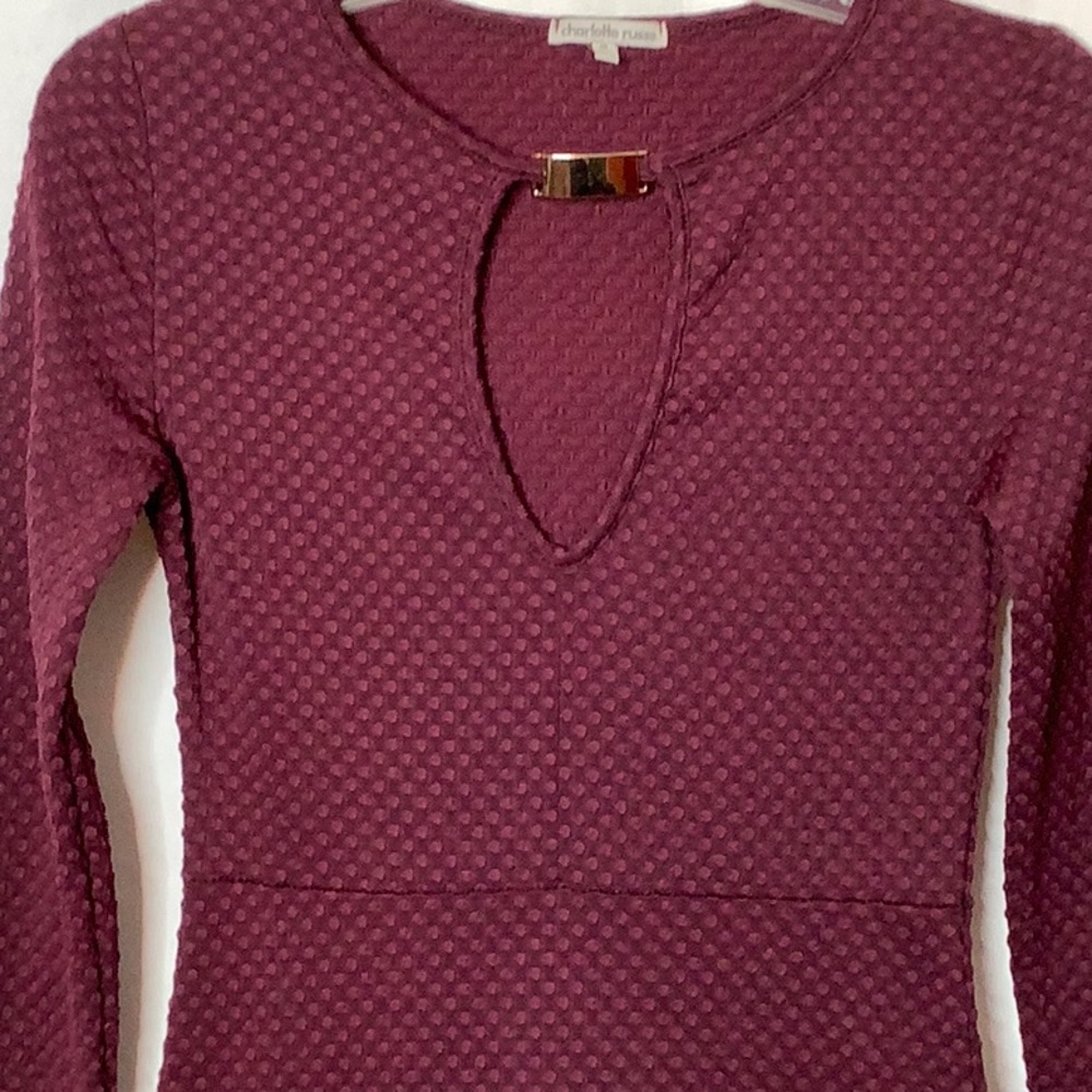 Charlotte Russe Textured Bodycon Dress Size M